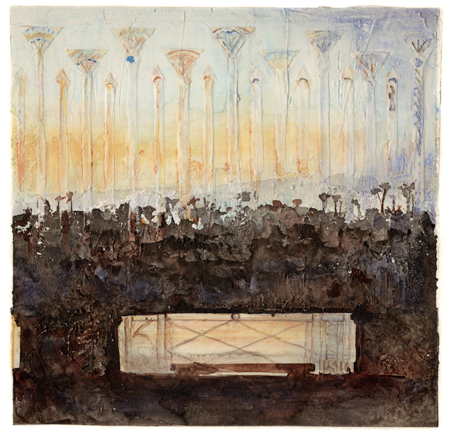 To Giza: inkjet of mixed media on paper original :  340 h x 320 mm